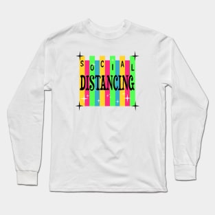 Social Distancing Retro Long Sleeve T-Shirt